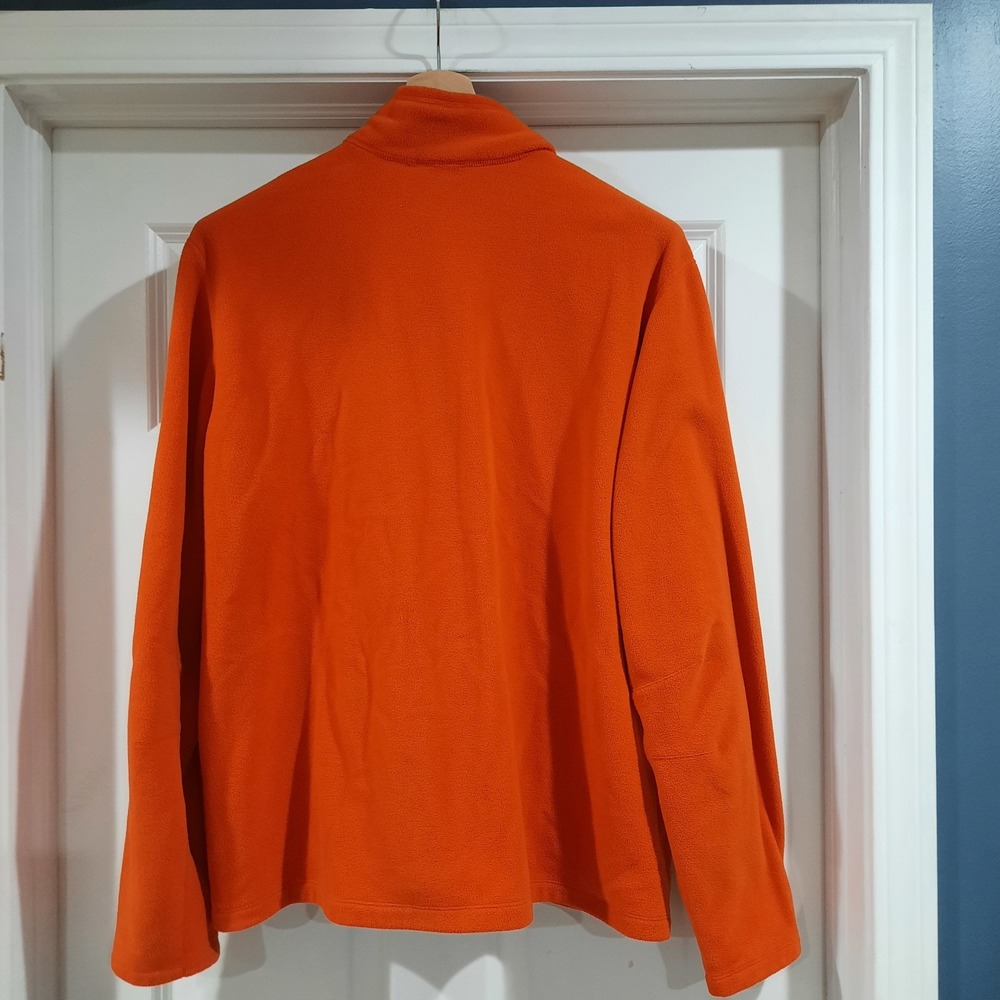 Eddie Bauer First Ascent Jacket Mens XL Orange Fleece Lightweight 1/4 Zip Hiking - Picture 2 of 10